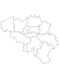 Karta över Belgien