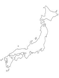 Karta över Japan