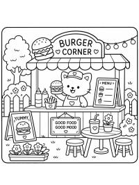 Cozy hamburgerrestaurang