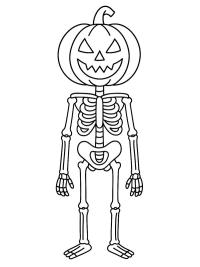 Halloweenpumpa-skelett