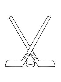 Hockeyklubba och puck