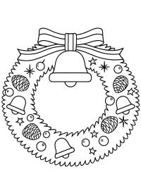 Julkrans med julklockor