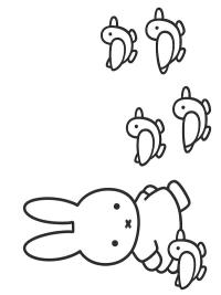 Miffy med ankungar