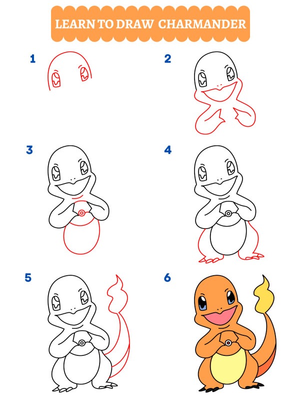 Hur man ritar Charmander