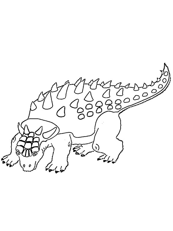 Ankylosaurus Målarbild