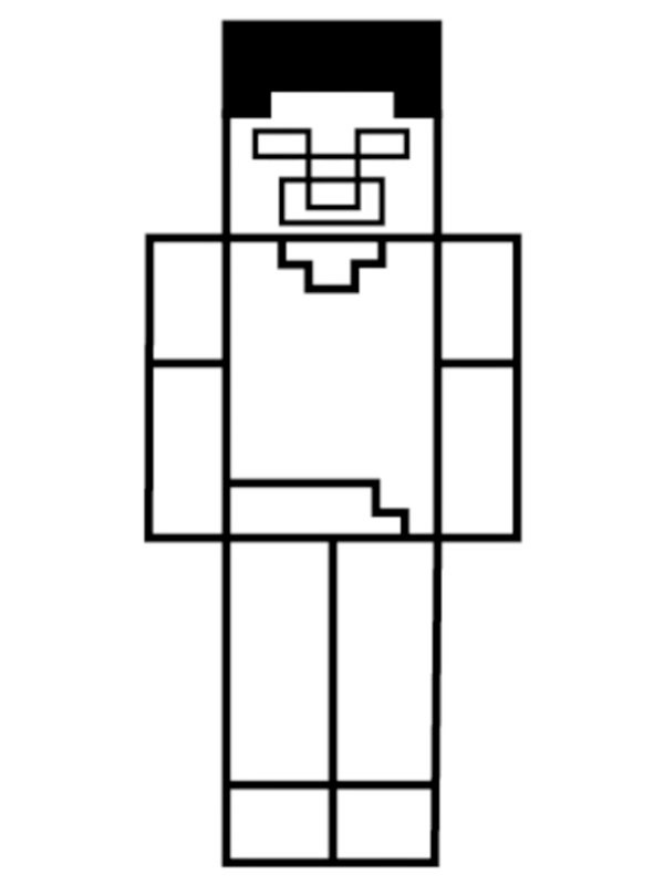 Herobrine Minecraft Målarbild