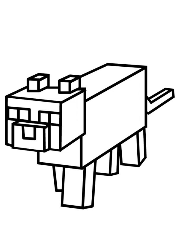 Minecraft katt Målarbild