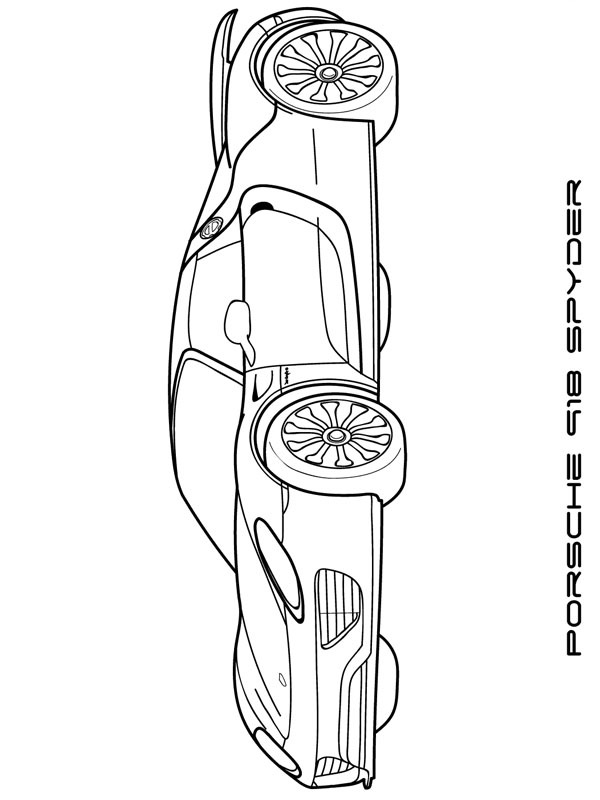 Porsche 918 Spyder Målarbild