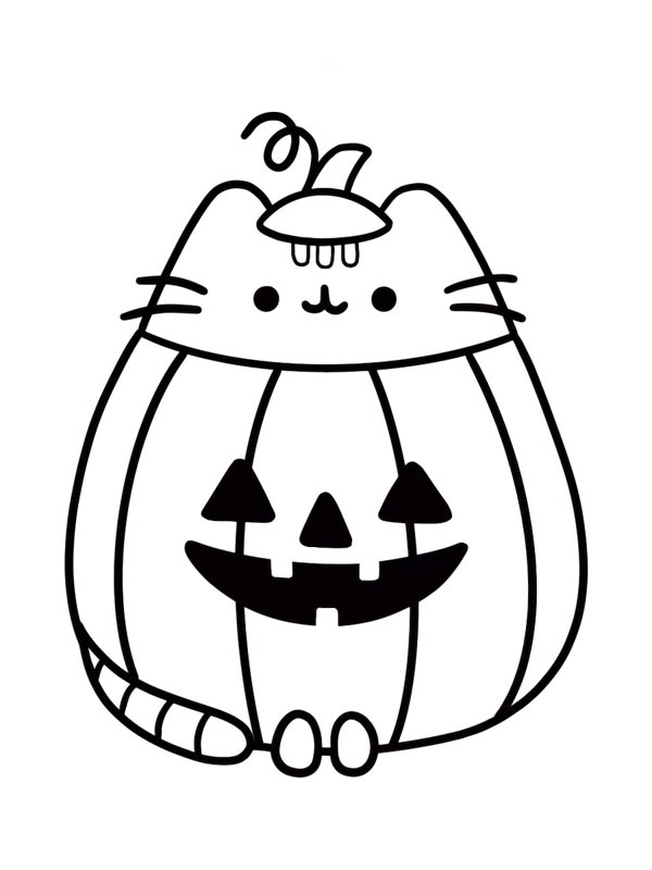 Pusheen-pumpa Målarbild