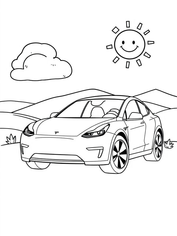 Tesla Model Q Målarbild